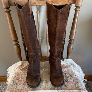 Paola Ferri Brown Suede Boots